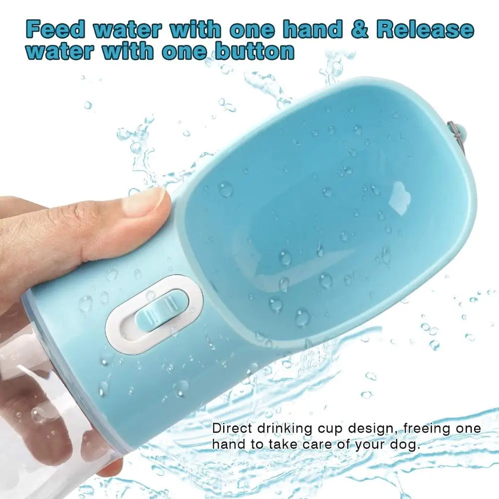 Portable Pet Water Bottle & Feeder Bowl