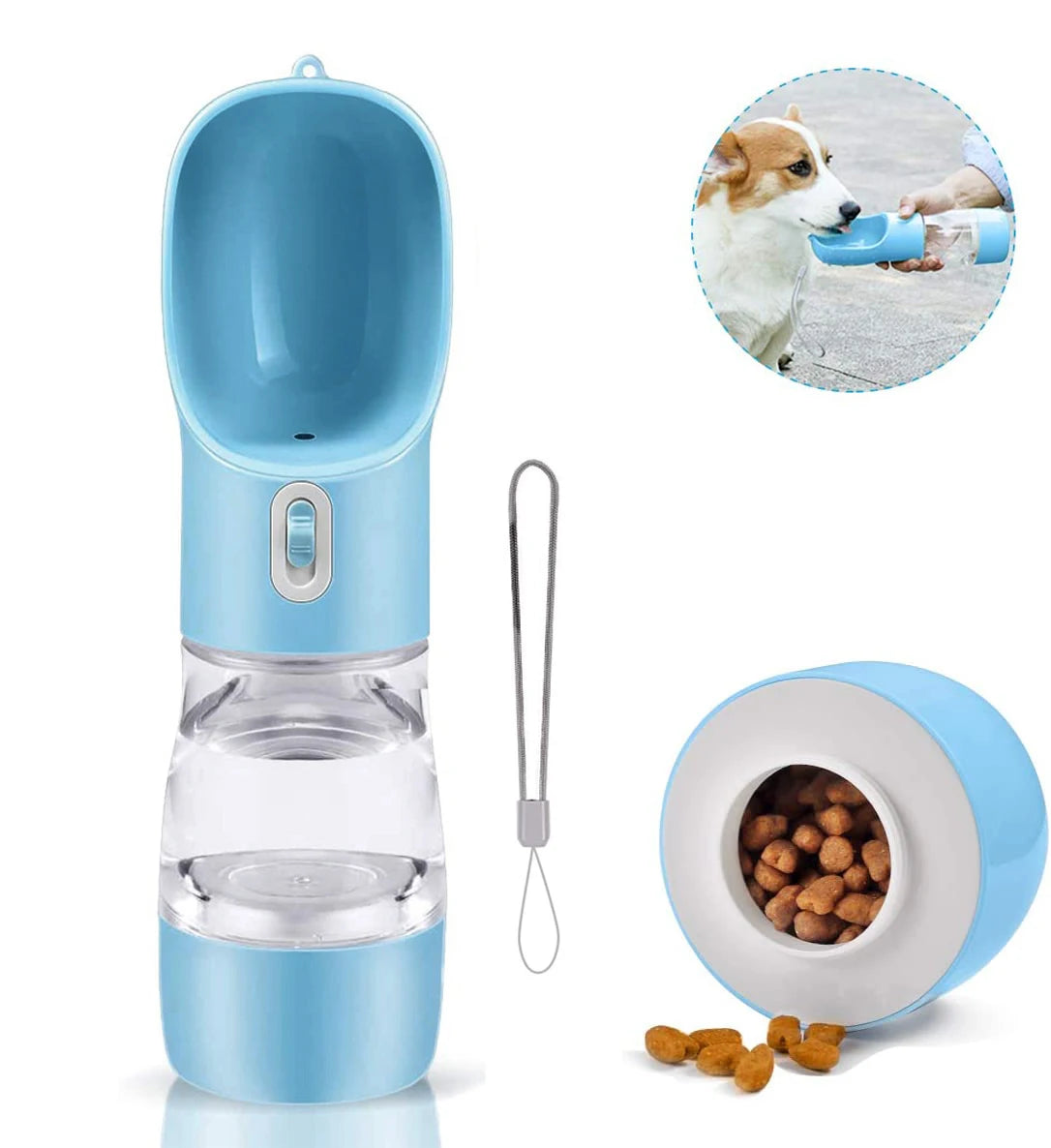 Portable Pet Water Bottle & Feeder Bowl