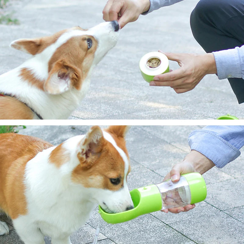 Portable Pet Water Bottle & Feeder Bowl