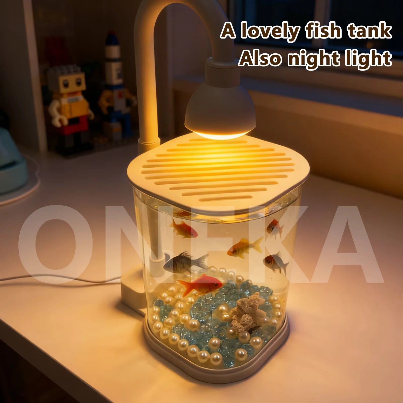 Starter Kit Small Fish Tank With Light