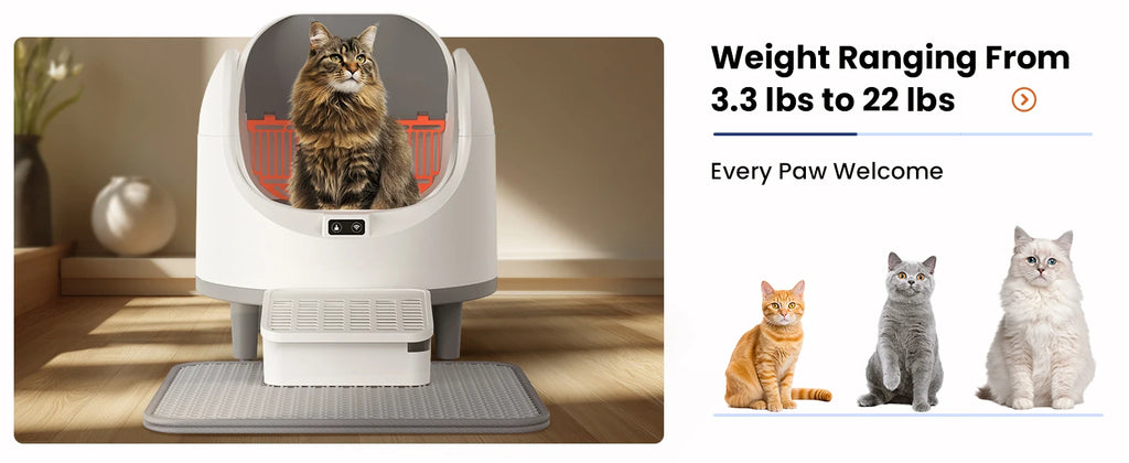 Self-Cleaning Smart Cat Litter Box with App Control