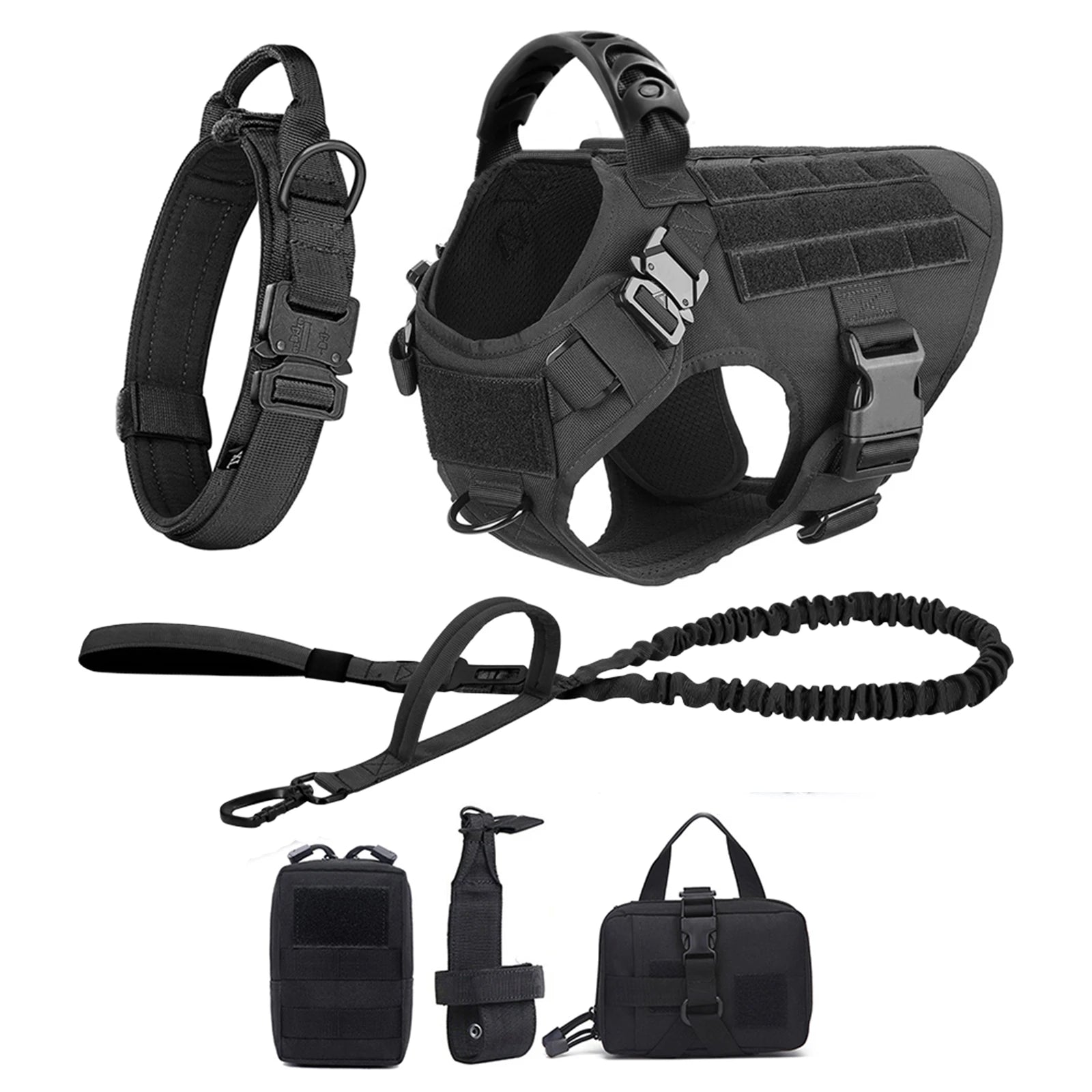 Tactical Dog Harness And Leash Set