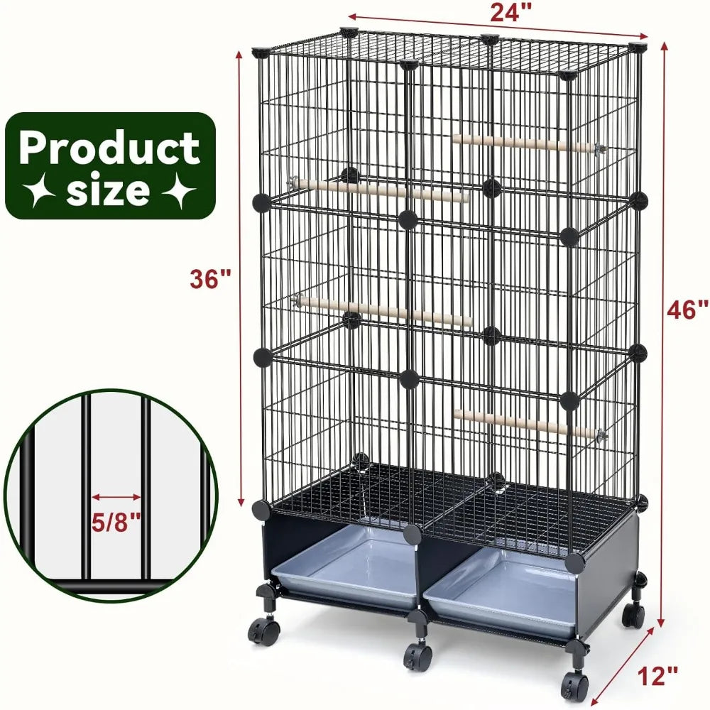 46-Inch Metal Bird Cage