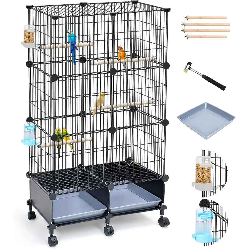 46-Inch Metal Bird Cage
