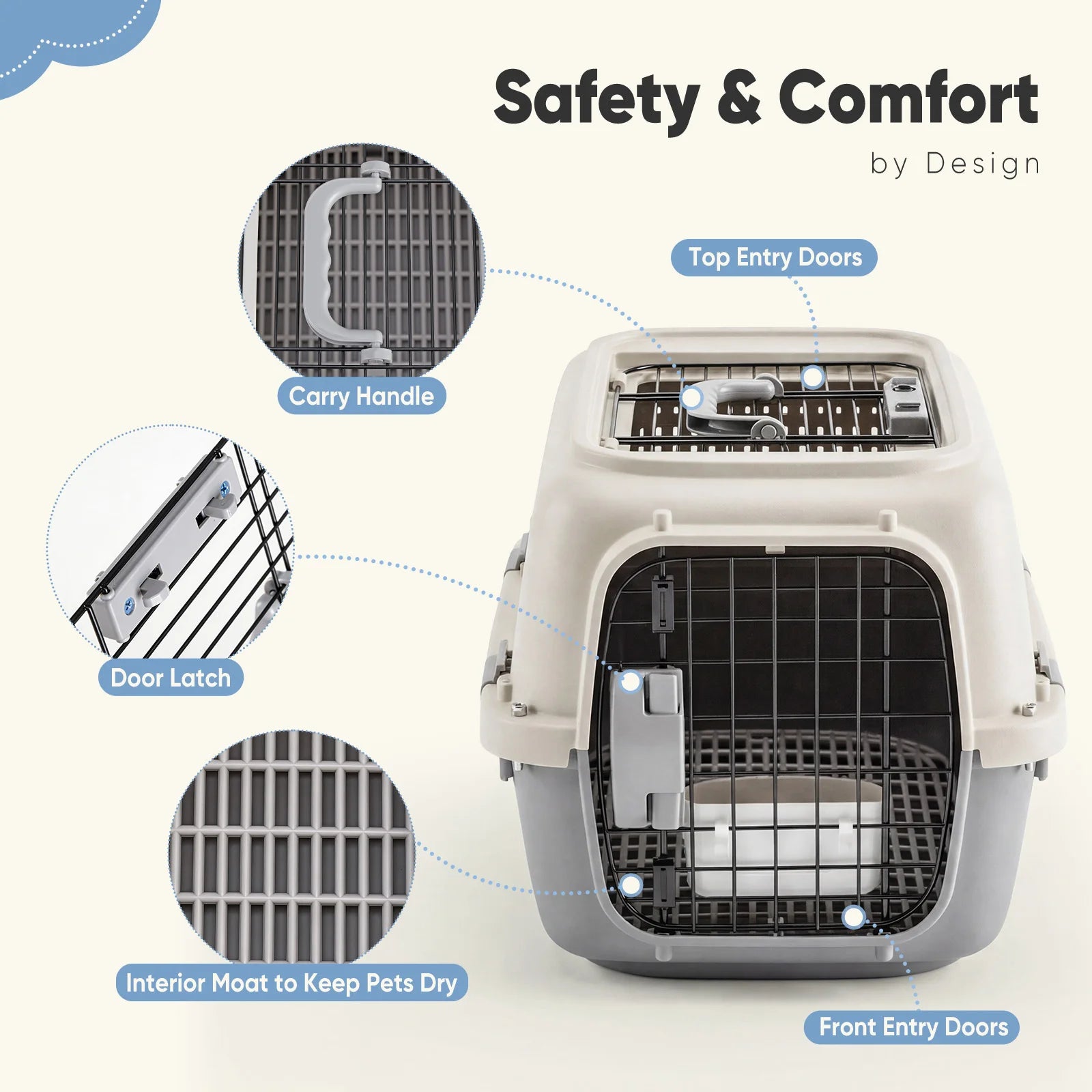 23Inch Pet Carrier for Small Dogs Cats