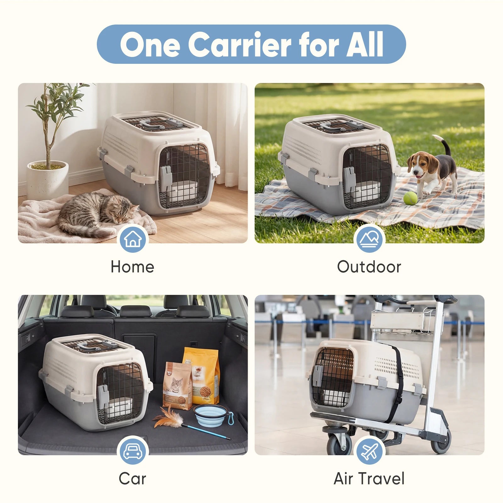 23Inch Pet Carrier for Small Dogs Cats