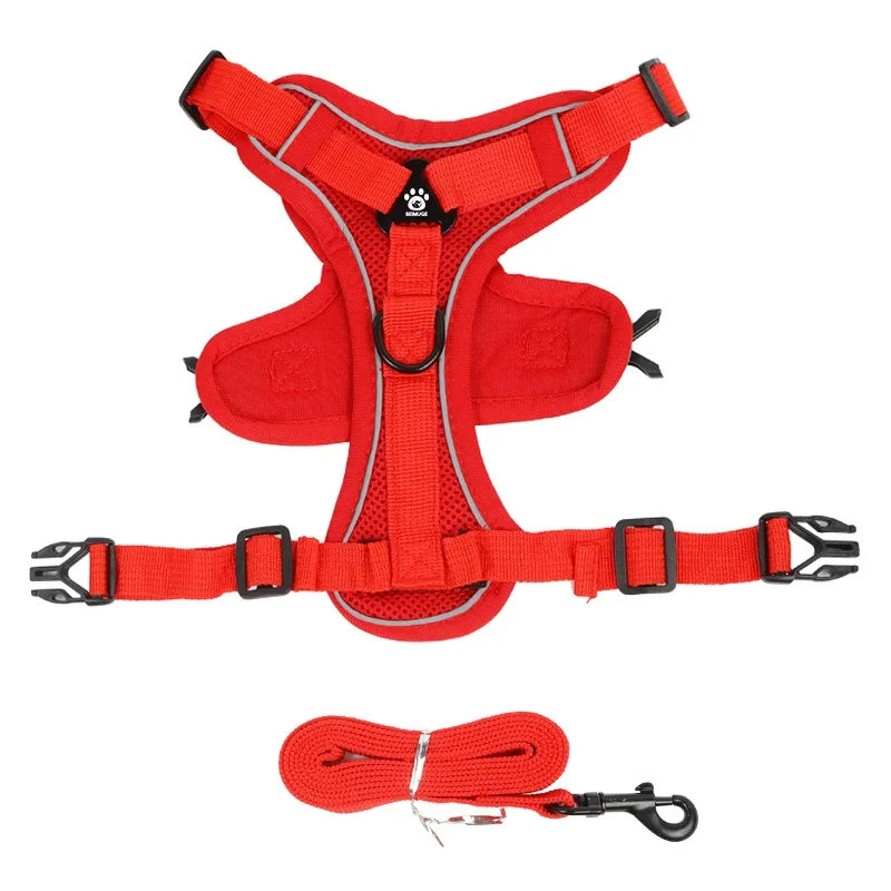 No Pull Reflective Dog Harness and Leash Set for Small Dogs and Cats