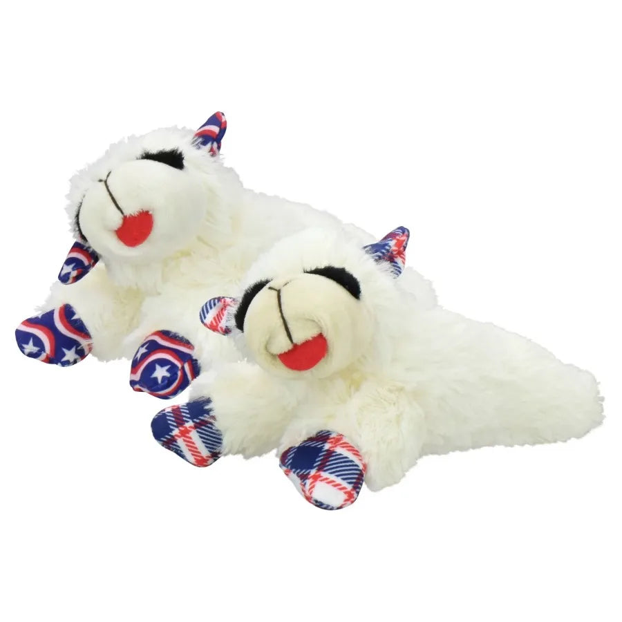 Lamb Chop Americana Stars Stripes Interactive Plush Dog Toy