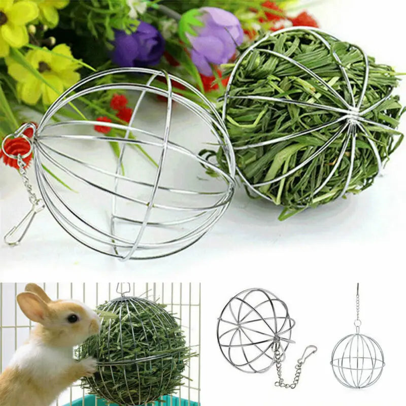 Stainless Steel Round Feed Dispense Ball Pet Toy
