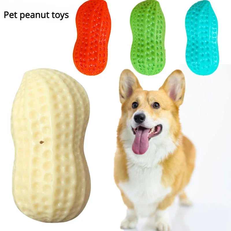 Dog Chewing Squeaking Peanut Toy