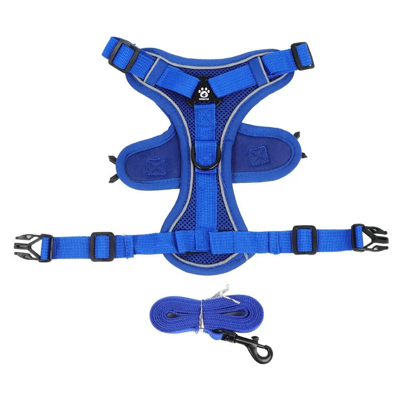 No Pull Reflective Dog Harness and Leash Set for Small Dogs and Cats