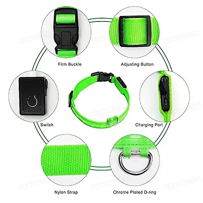 3 Mode LED Light Up Collar