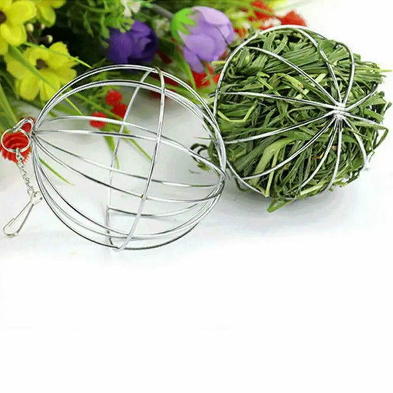 Stainless Steel Round Feed Dispense Ball Pet Toy