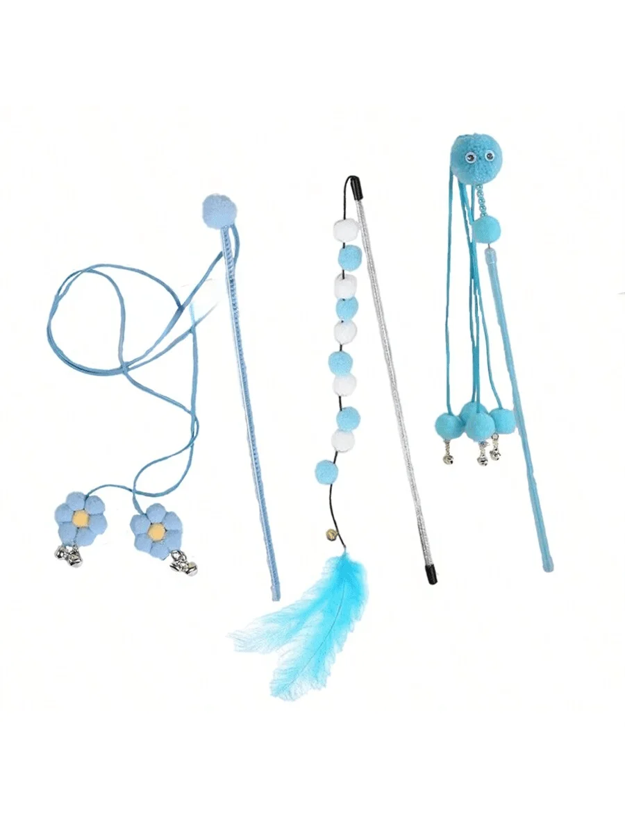 1pc/3pcs Blue Fairy Cat Teaser Wand