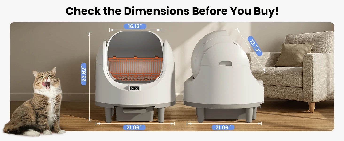 Self-Cleaning Smart Cat Litter Box with App Control