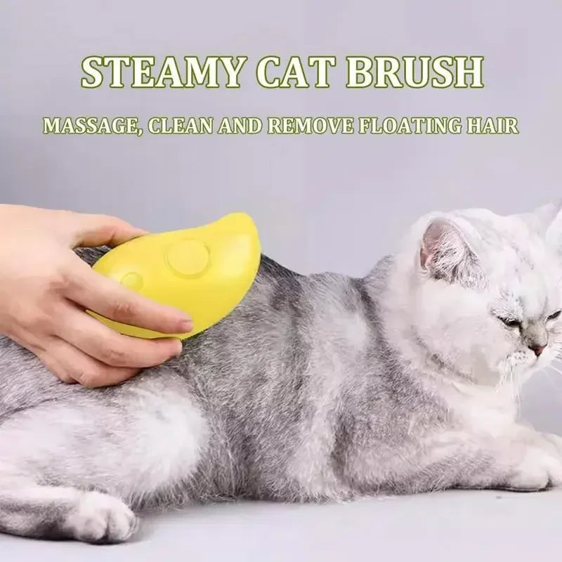 Cat Dog Steam Brush Electric Sprayer for Massage Pet Grooming