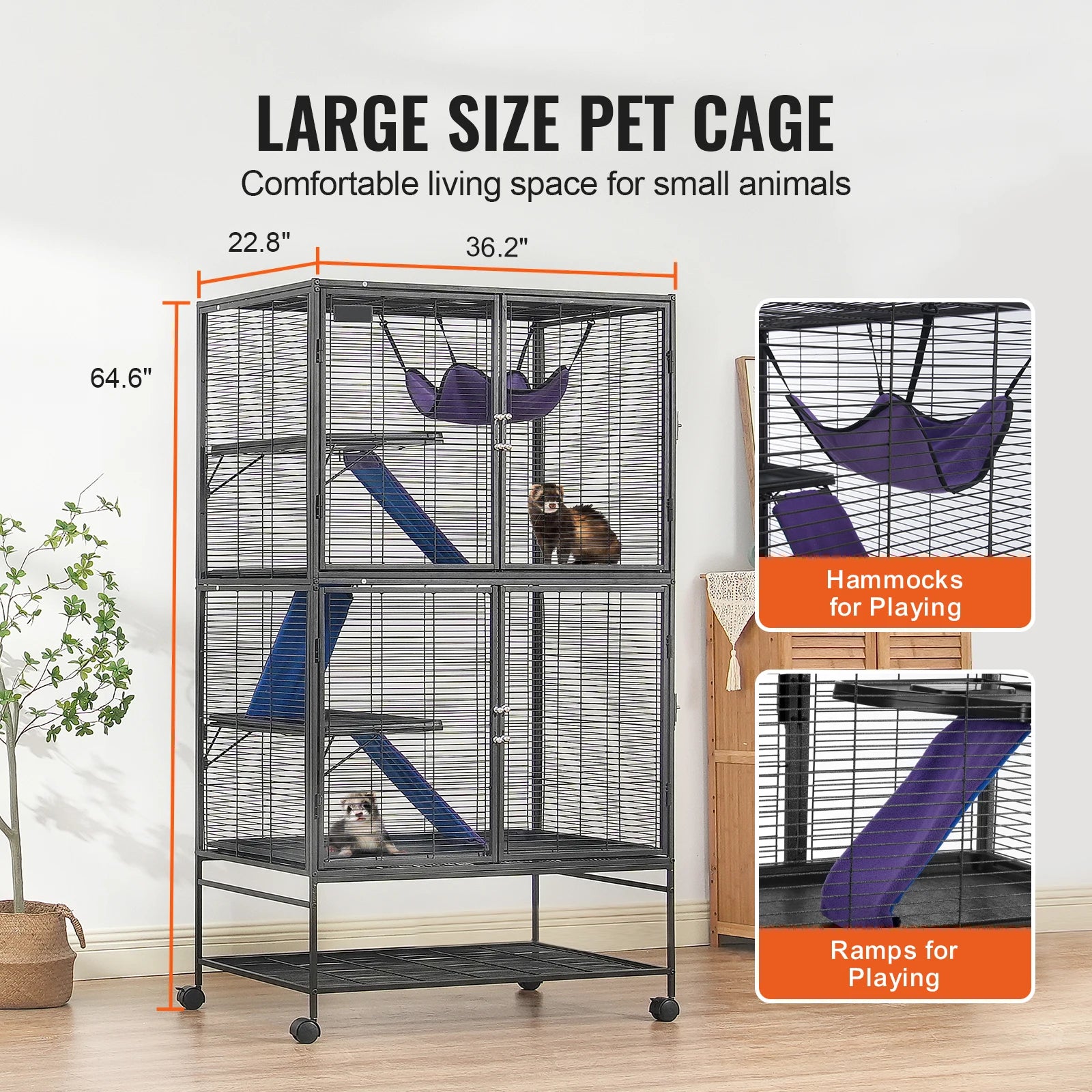 Large 4-Tier Cage Small Animal Cage
