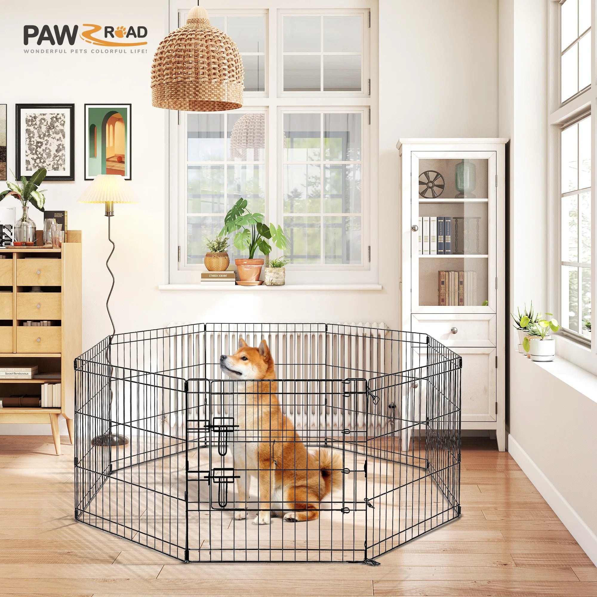 Foldable Metal Dog Playpen for Indoor/Outdoor