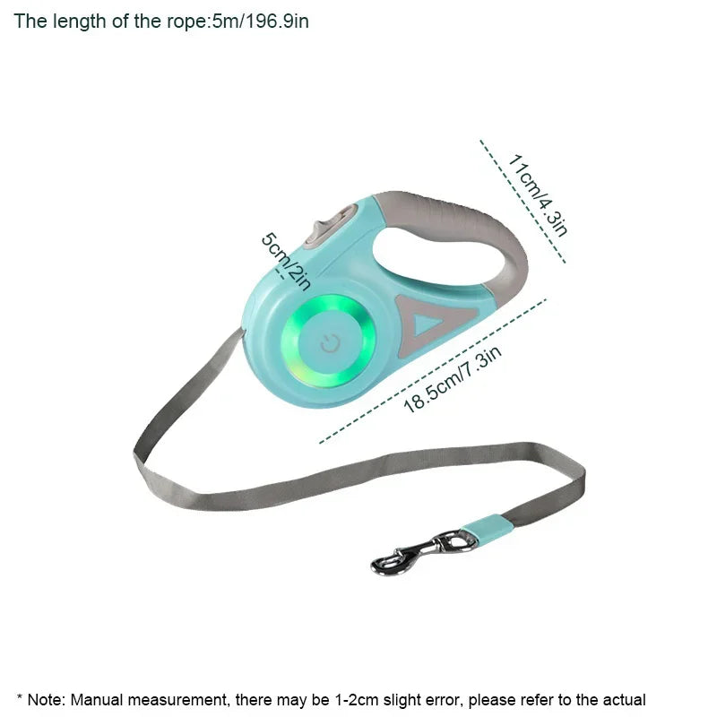 Retractable Dog Leash with Led Flashlight