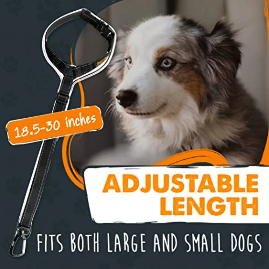 Adjustable Nylon Dog Seat Belt for Car Headrest, for Small, Medium and Large Dogs
