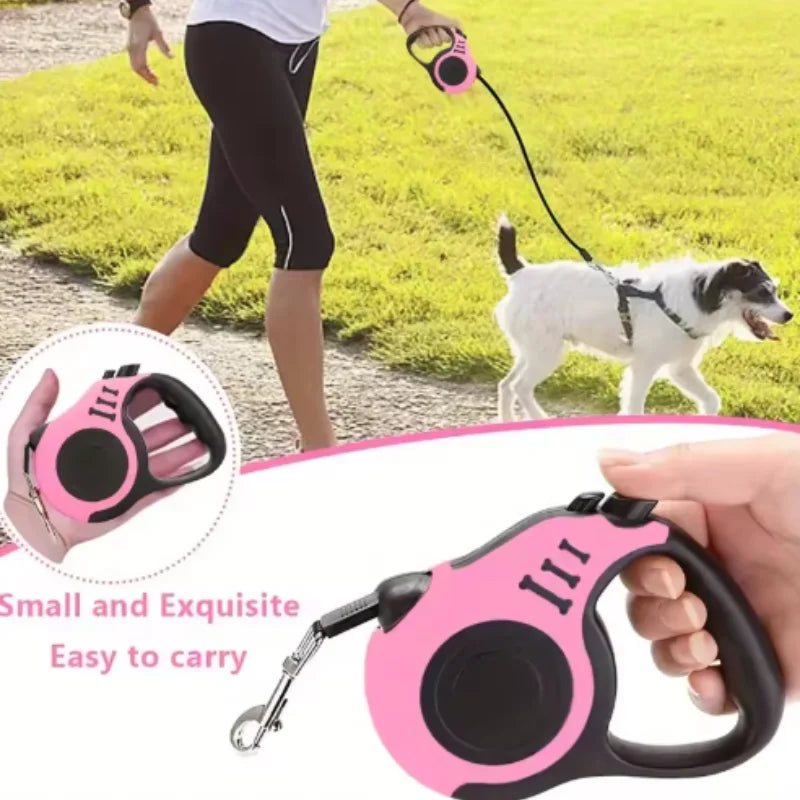 Automatic Retractable Nylon Dog Leash for Small Dogs