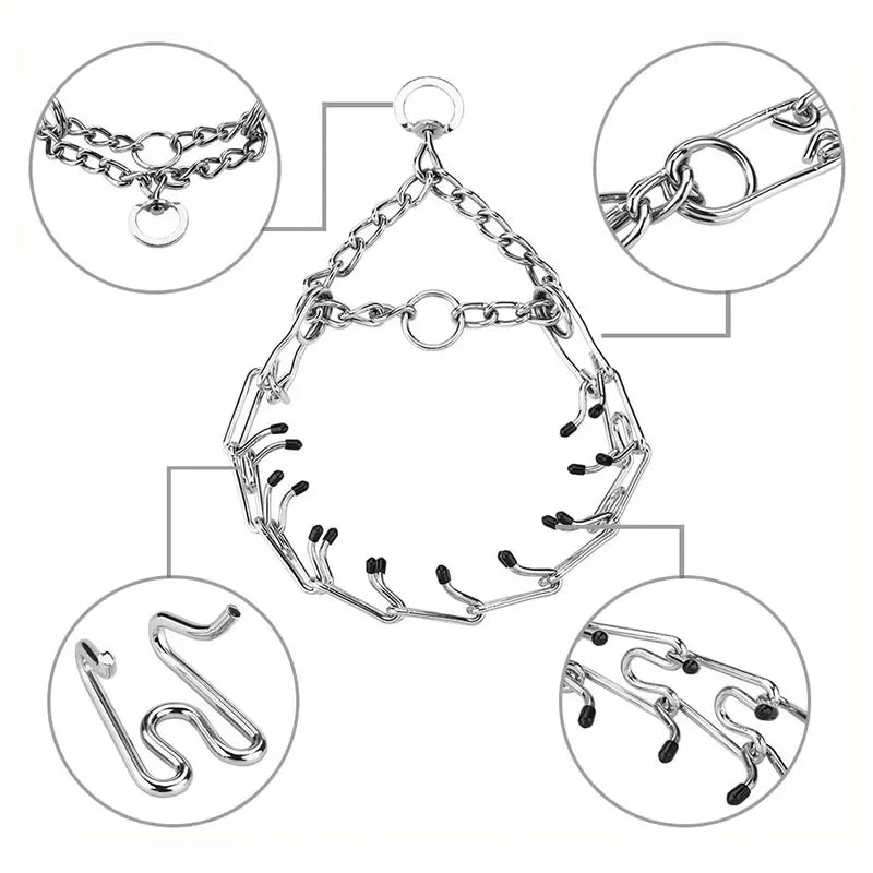 Pinch Dog Training Collar With Comfort Rubber Tips