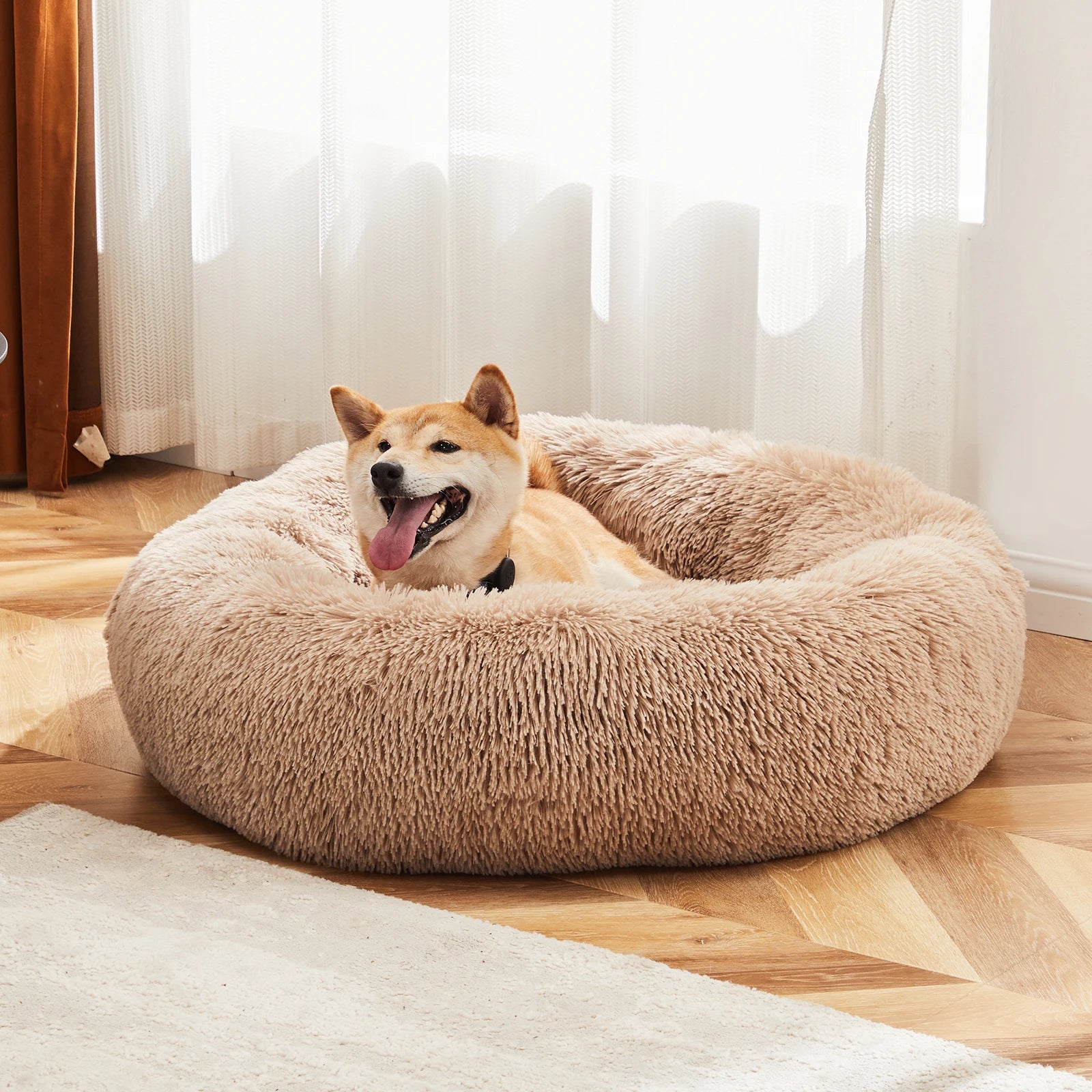 Washable Calming Dog Bed for Large Dogs