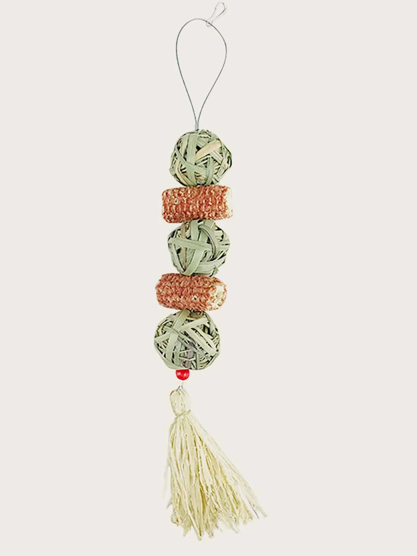 1PC-Pet rabbit grass woven ball hanging string