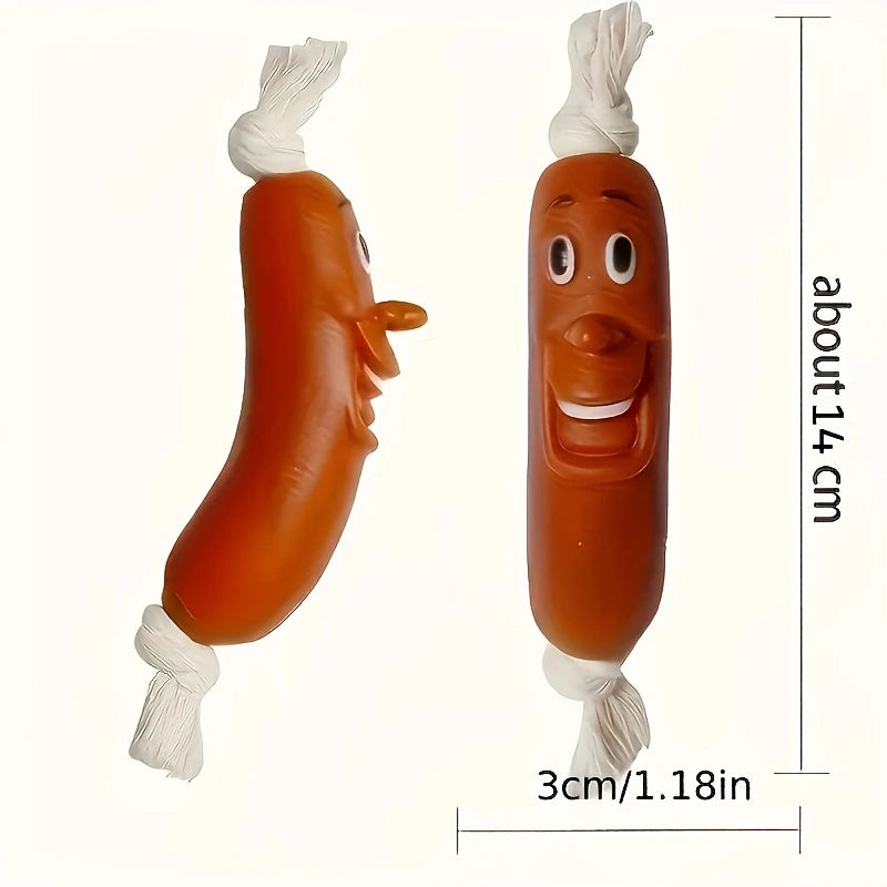 Bite Resistant Dog Sausage Chew Toy