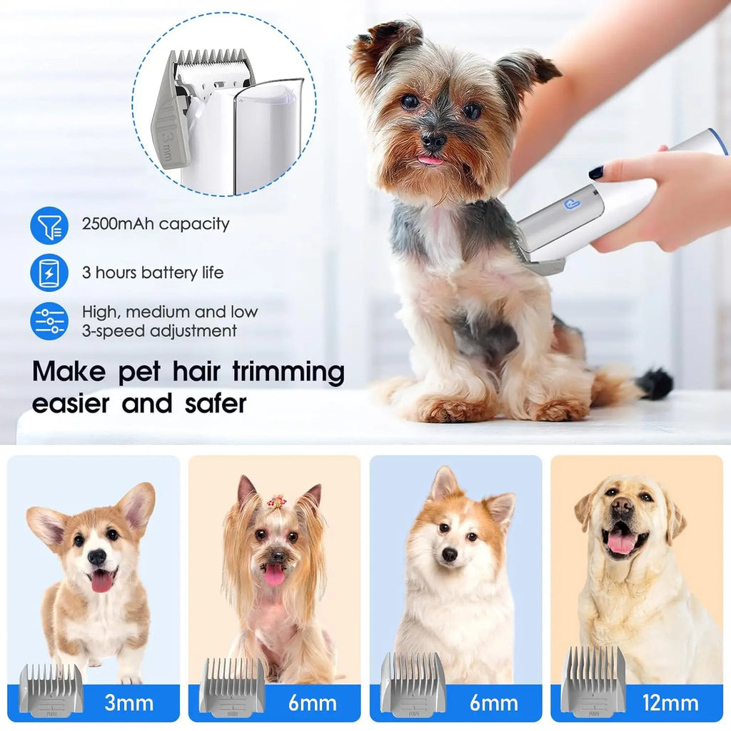 Dog & Cat Grooming Kit with 2L Vacuum Suction