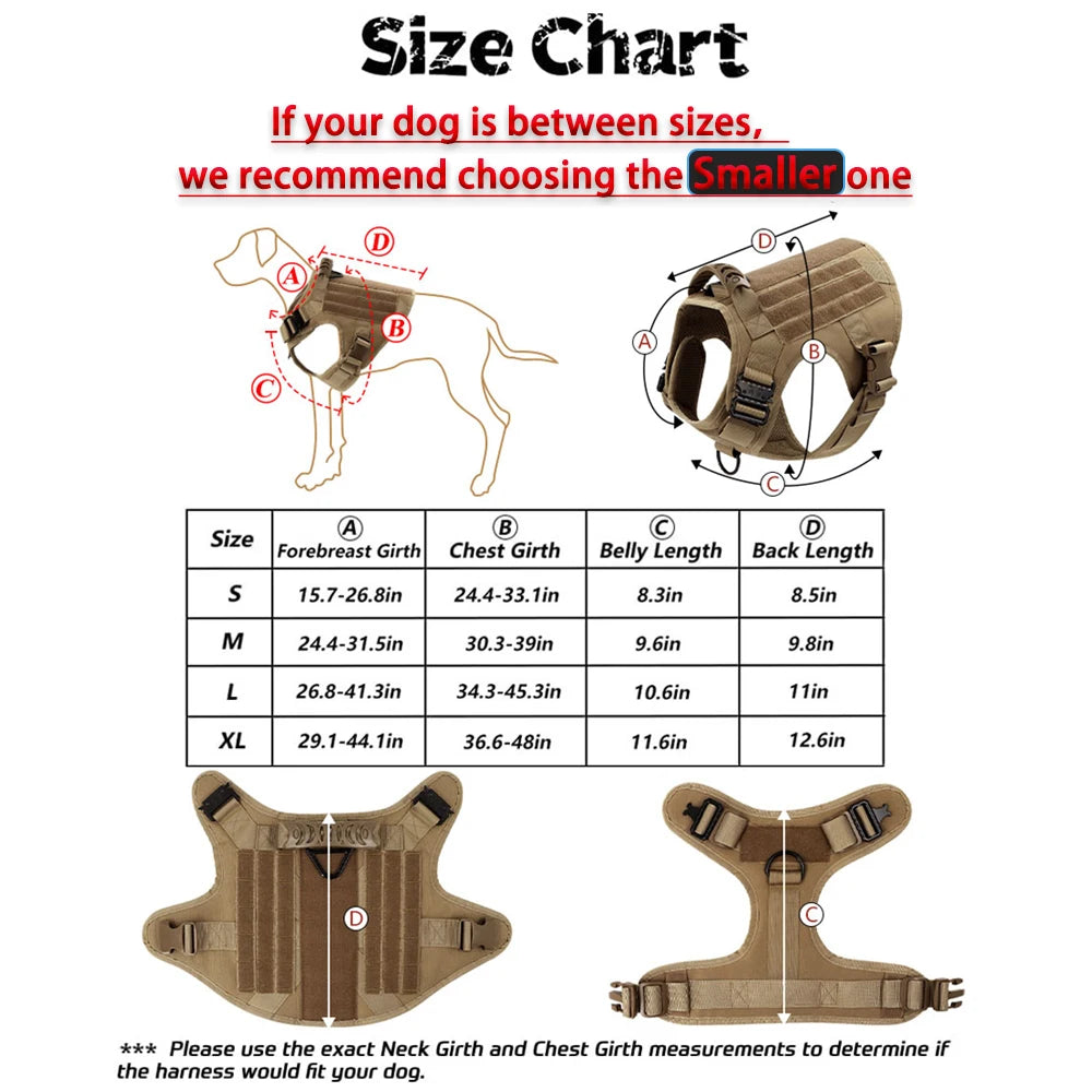 Tactical Dog Harness And Leash Set