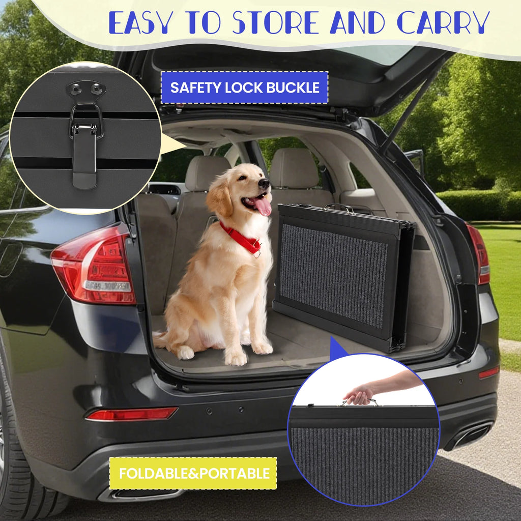 Folding Non-Slip Dog Ramp For SUV Car & Truck