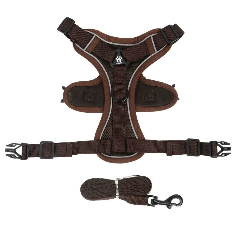 No Pull Reflective Dog Harness and Leash Set for Small Dogs and Cats