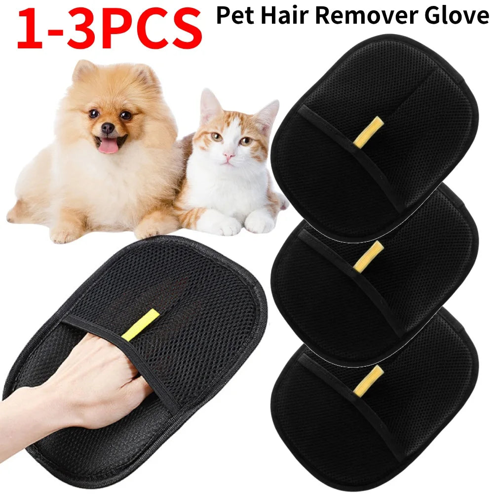 Pet Grooming Gloves for Dog Cat Rabbit with Long/Short/Curly Hair