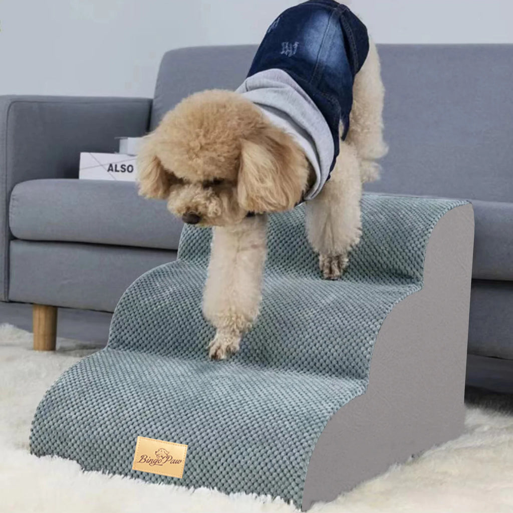 Extra Wide Pet Steps with Durable Non-Slip Waterproof Fabric Cover