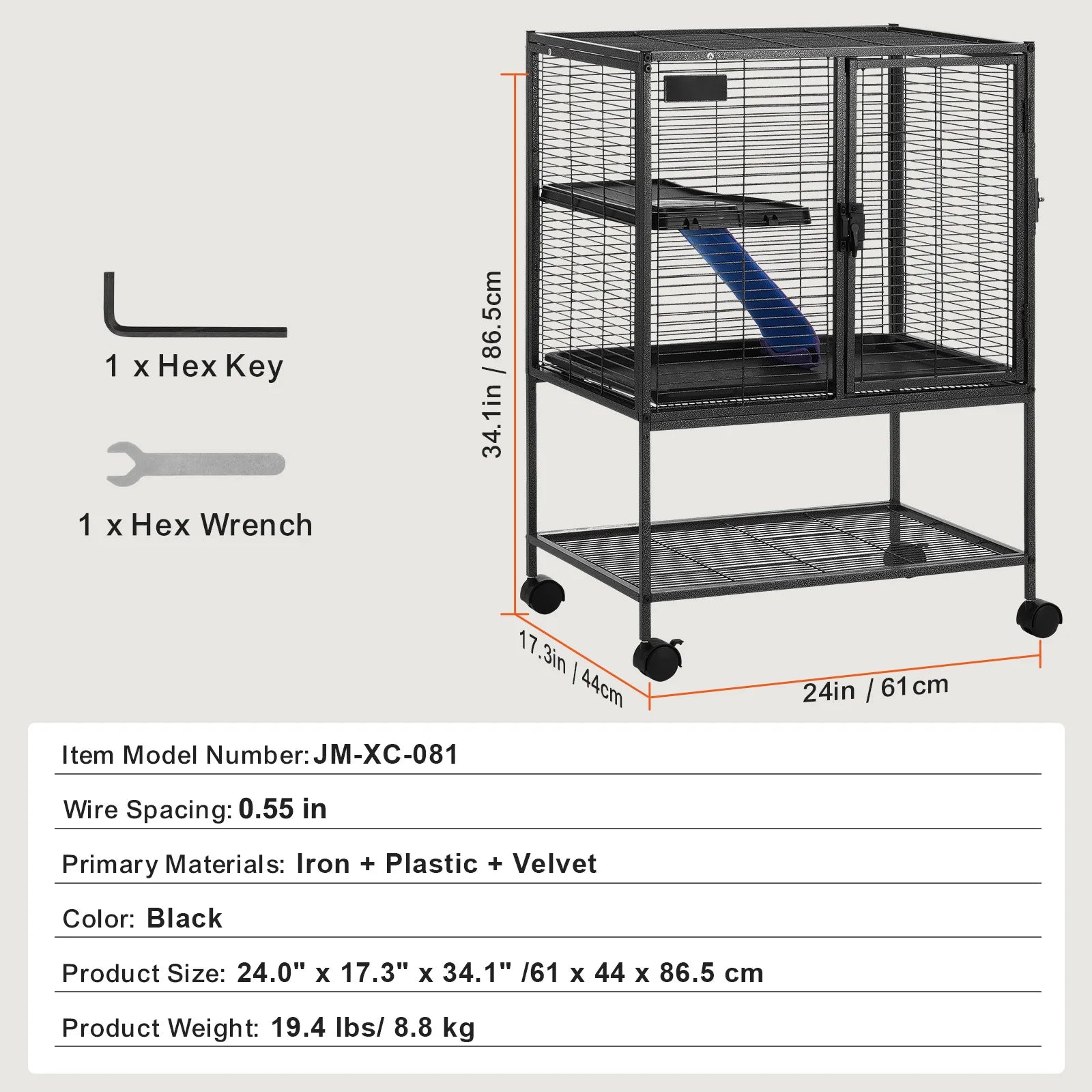 Large 4-Tier Cage Small Animal Cage