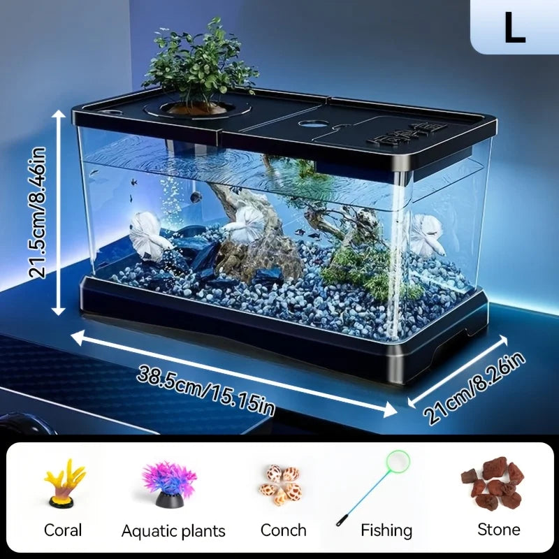 Heavy-Duty Large Aquarium Tank with Lid