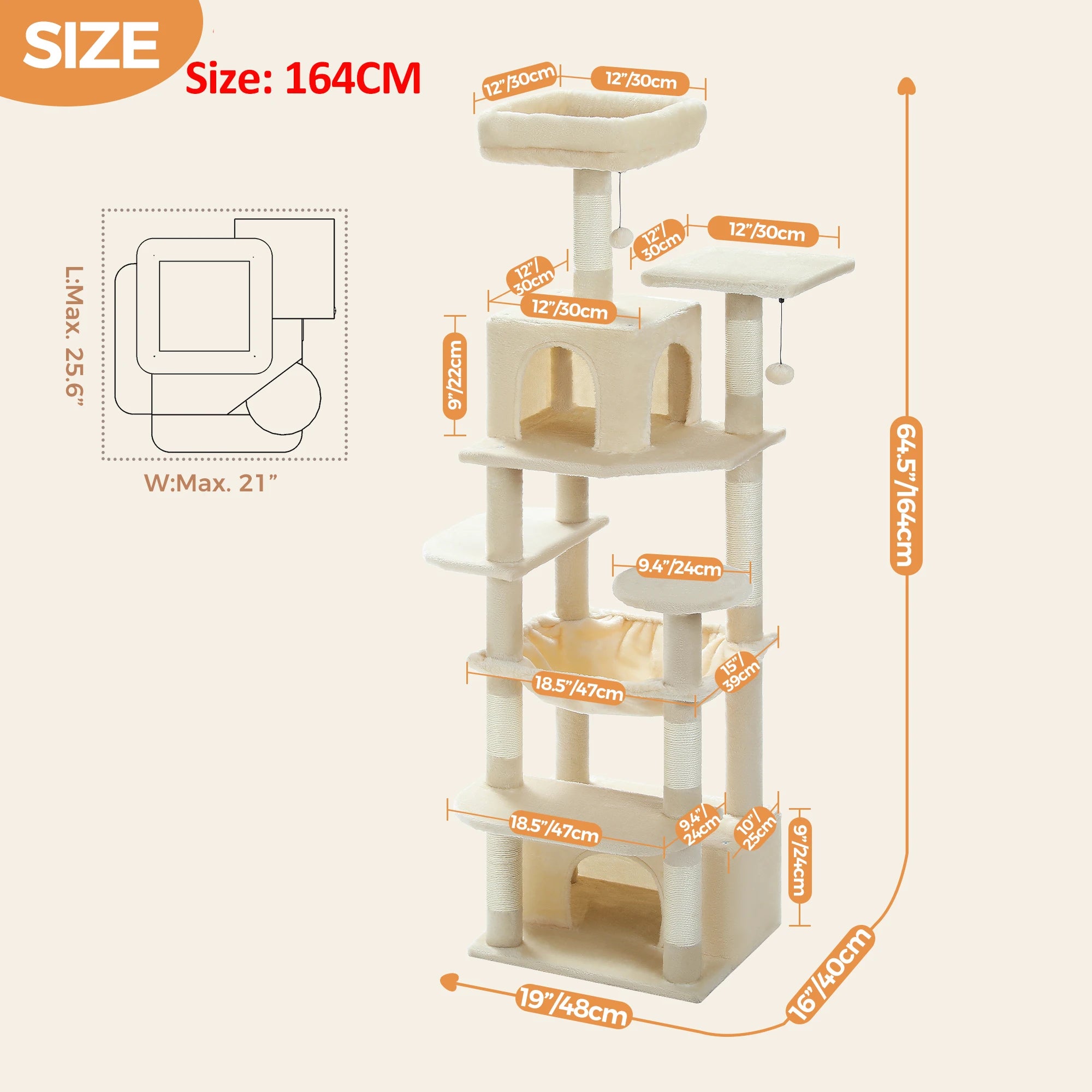 Large Cat Tree and Tower for Indoor Cats