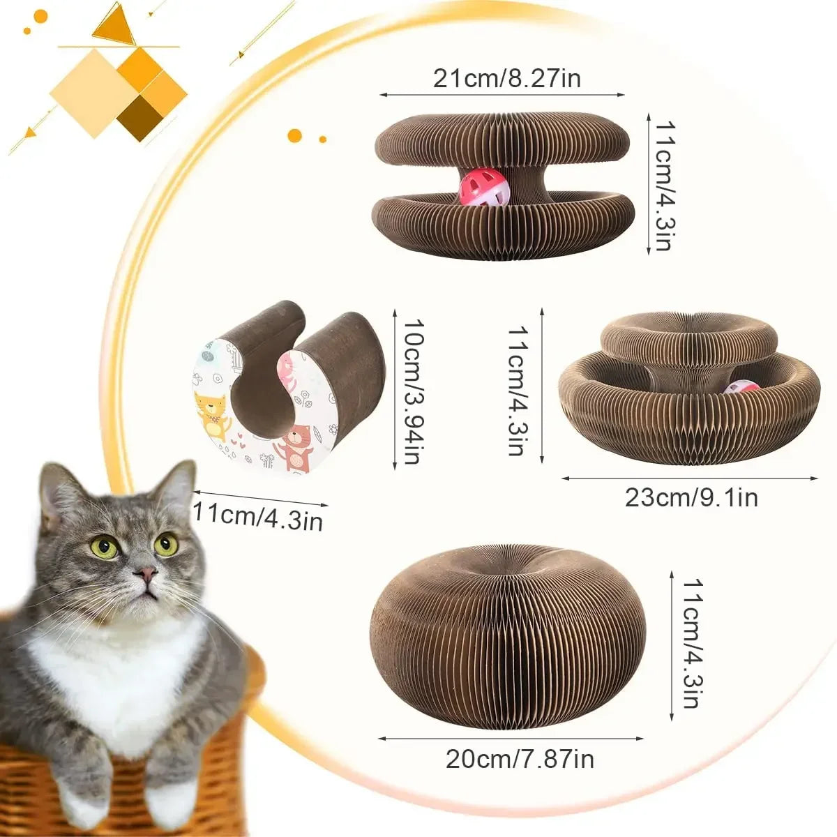 Round Corrugated Cat Scratcher