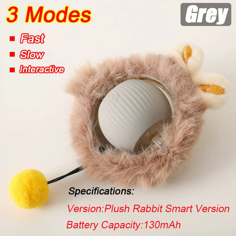 Rechargeable Automatic Rolling Ball with Faux Tail