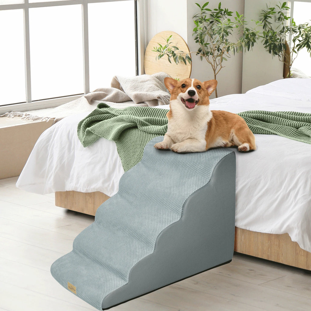 Extra Wide Pet Steps with Durable Non-Slip Waterproof Fabric Cover