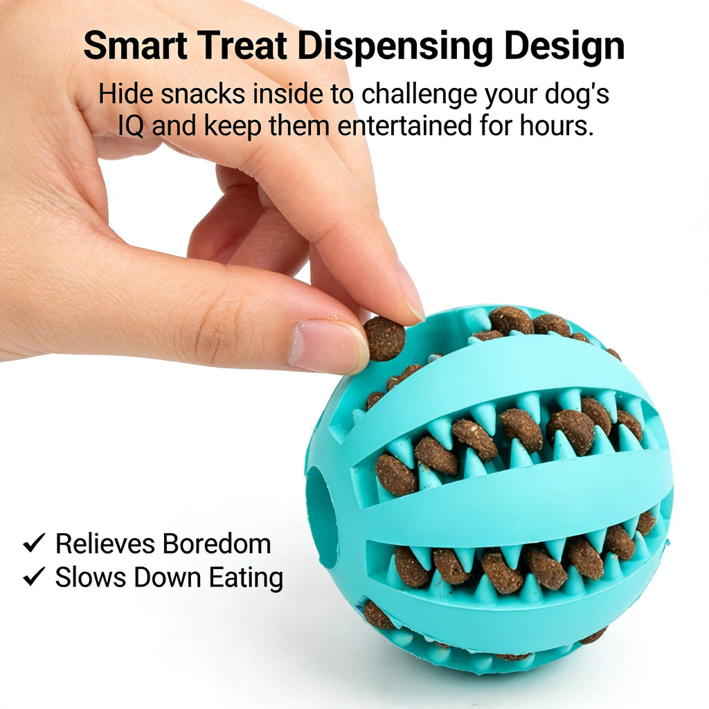 2-in-1 Dog Chew Toy with Treat Dispenser Ball, Durable Cotton Rope