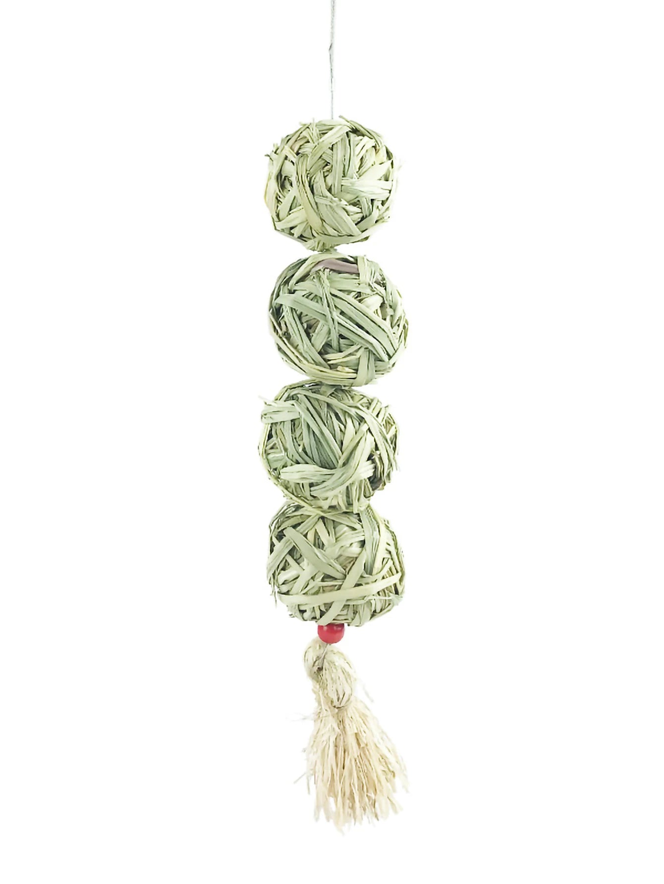1PC-Pet rabbit grass woven ball hanging string