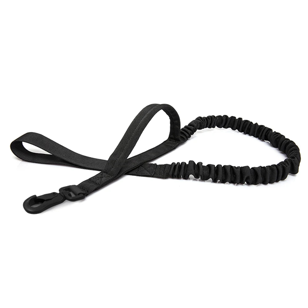 Military Adjustable Leash Quick Release Elastic Rope With 2 Control Handle