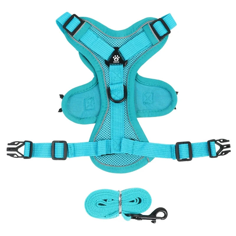 No Pull Reflective Dog Harness and Leash Set for Small Dogs and Cats