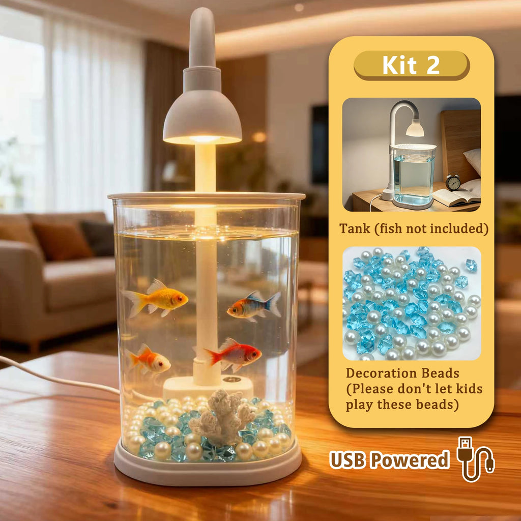 Starter Kit Small Fish Tank With Light