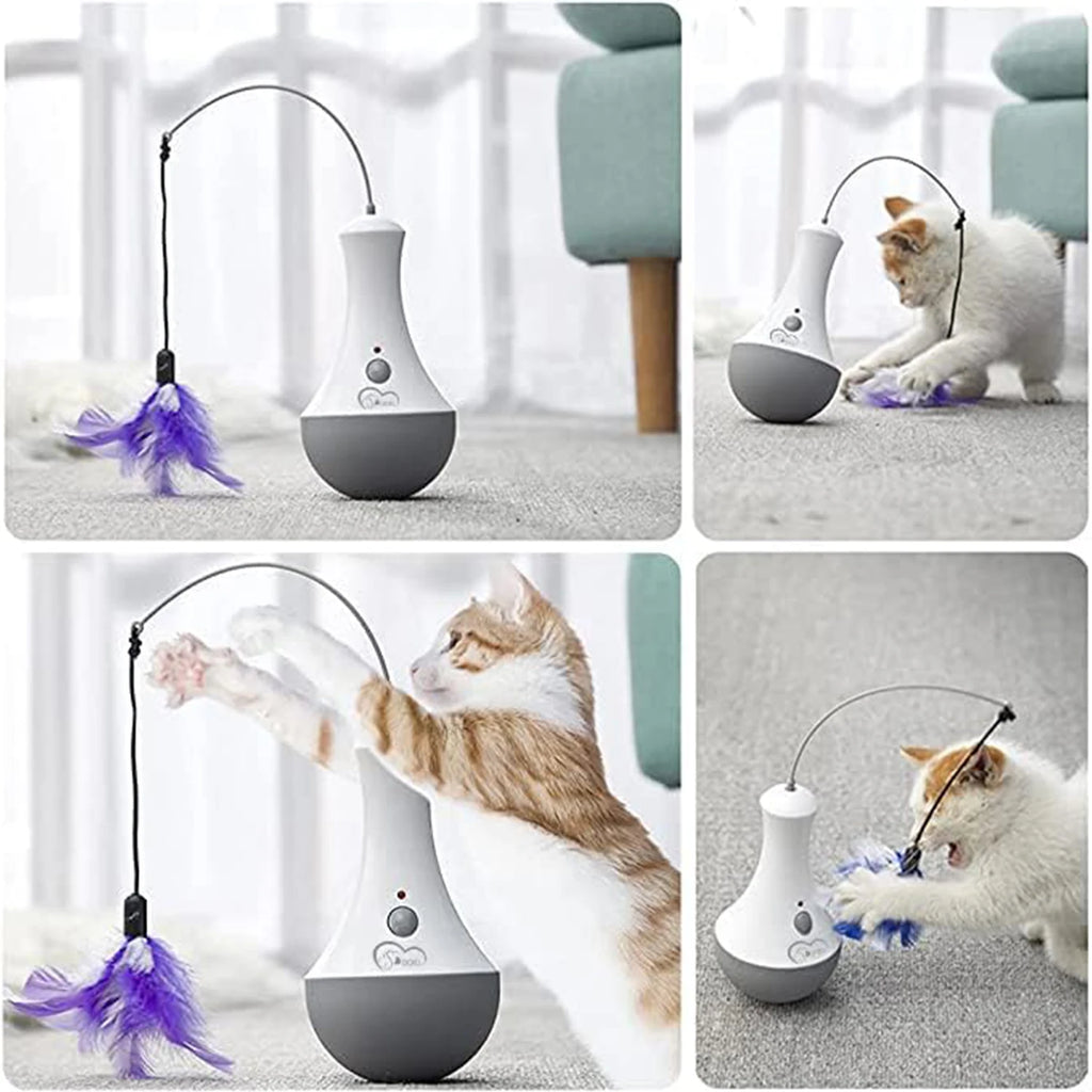 Funny Feather Kitten Teaser Indoor Automatic Toy
