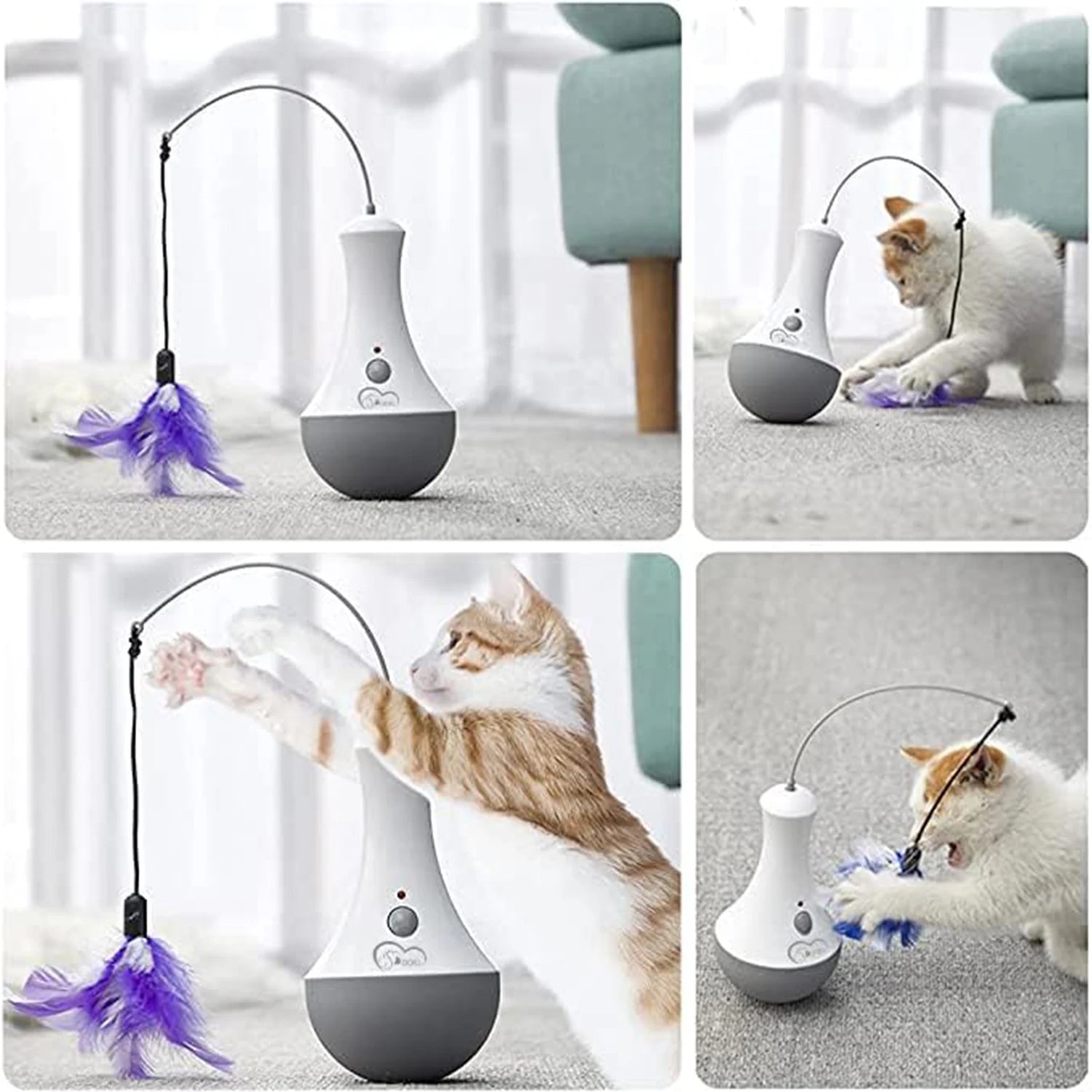 Funny Feather Kitten Teaser Indoor Automatic Toy