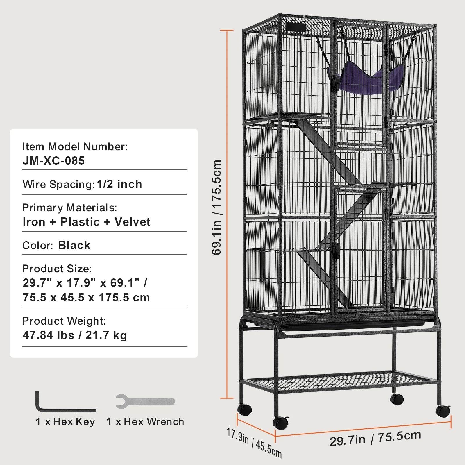 Large 4-Tier Cage Small Animal Cage