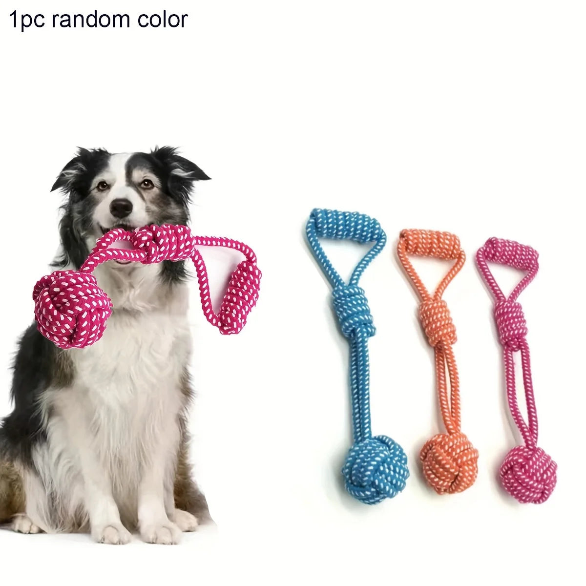 Durable Dog Rope Toy with Ball